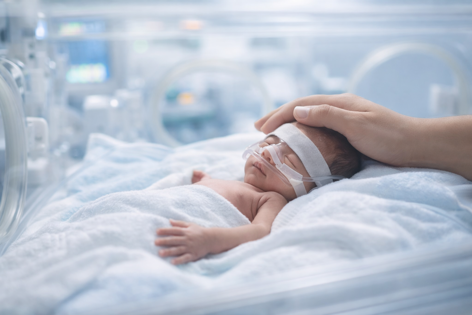 Bebé prematuro en atención médica